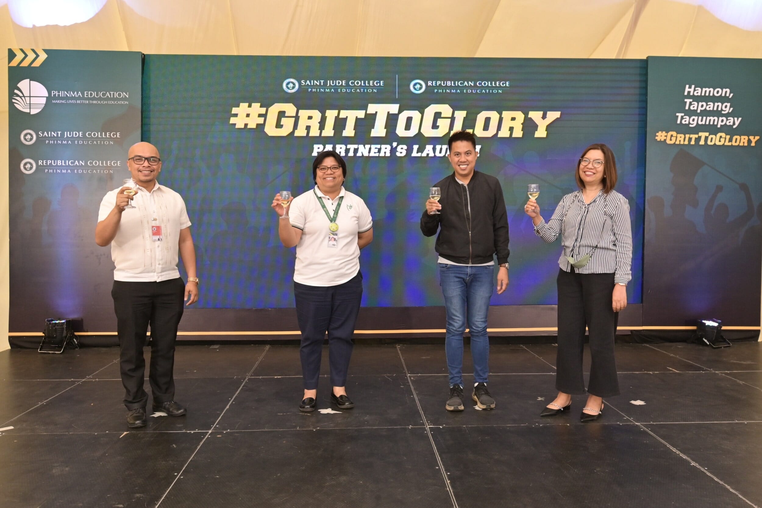 Keynote speakers from local government units join the toast with PHINMA Education